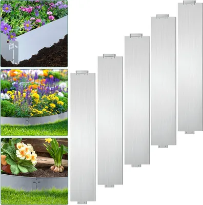Produktbild von TolleTour Rasenkante Einfache Montage Profilkante Rasenborde Gartenpalisade Beetrand 100x18cm 20m
