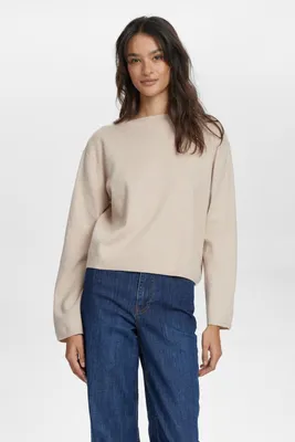 Zdjęcie produktu dla Numph 703863 Nucarma Crop Pullover 5697 Taupe Gray
