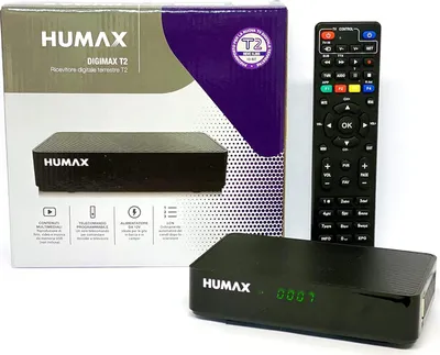 Immagine prodotto di Decoder Humax Digimax T2 HD-2022T2 DTT FTA Zapper con HDMI e USB, sintonizzatore a 10 bit