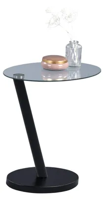 Productafbeelding van Moderne ovale bijzettafel van veiligheidsglas