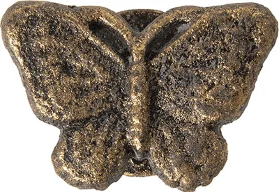 Produktbild von Clayre & Eef Türknauf Schmetterling 8 cm Goldfarbig Eisen