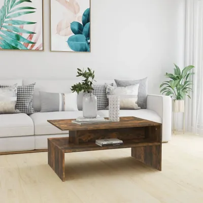 Produktbild von vidaXL Couchtisch Räuchereiche 90x60x42,5 cm Holzwerkstoff - Couchtisch - Couchtische - Beistelltisch - Sofatisch