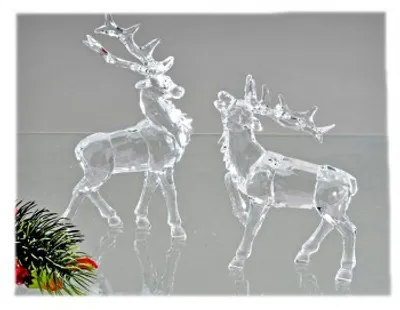 Produktbild von Dekorative Hirsch Figur sortierter Artikel 15cm Acryl klar