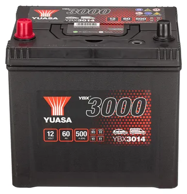 Produktbild von YUASA YBX3000 Starterbatterie 12V 60Ah 500A/EN D23 für Auto LKW Batterie