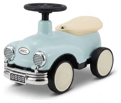 Image de Buxibo Retro Laufauto | Voiture à roulettes pour garçons et filles | 1-3 ans | Sûre | Favorise les capacités motrices | Bleue - 58 x 29 x 38 cm