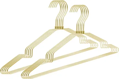 Immagine prodotto di Natural Goods Berlin GARD, appendiabiti con asta per pantaloni, girevole a 360 gradi, metallo, oro, 10 pezzi