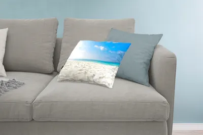 Produktbild von MuchoWow® Zierkissen Sofakissen Wohnzimmer Dekokissen 60x40 cm Tropisch - Strand - Meer - Kopfkissen - Polster mit Foto