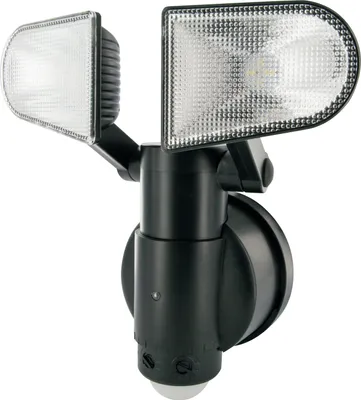 Produktbild von SCHWAIGER -LED220 011- LED Sensorleuchte (2-fach) mit Bewegungsmelder und 2 Lampen, Schwarz