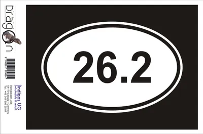 Produktbild von Aufkleber / Autoaufkleber - JDM / Die cut / Auto / OEM - 26.2 run - 170x110 mm schwarz - Heckscheibe / Heckscheibenaufkleber
