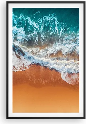 Produktbild von Gerahmtes Poster - Schwarzer Rahmen - Sand Wasser Strand - 61x91,5 cm - Wand Bild - Wanddeko - Wandbilder - Kunstposter - Wandposter - Bilderrahmen - Bilder - Kunstdruck - P2BPA61x91-5021