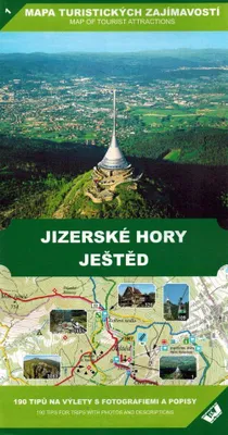 Productafbeelding van Isergebergte, Jested, schaal 1:50.000. Kaart van bezienswaardigheden. Wandelgids