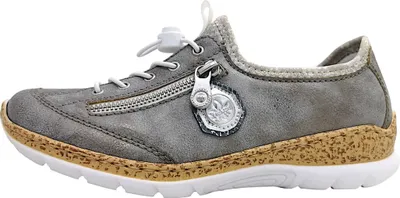 Produktbild von Rieker  Damenschuhe Halbschuhe Bequem Slipper Grau Freizeit, Schuhgröße:42 EU