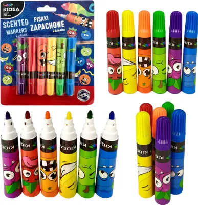 Productafbeelding van Kidea geurpotloden, 6 kleuren, PZ6KA