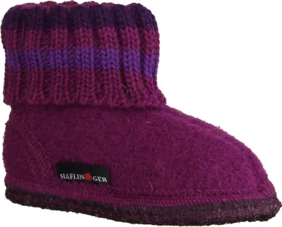 Produktbild von Haflinger Paul 631051-101 Kinderschuhe, Hausschuhe, Mädchen, Lila, Schurwolle - Haus - hüttenschuhe Kinder Hausschuhe, Mehrfarbig