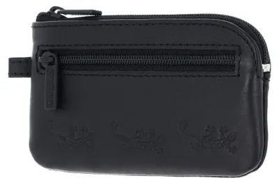 Productafbeelding van oxmox Leer sleutelgeval Leather Keyholder Lizard Embossed Black zwart
