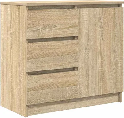Produktbild von Sideboard mit Schublade Sonoma-Eiche 71x35x65 cm Holzwerkstoff