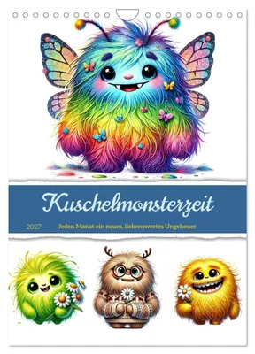 Produktbild von Kuschelmonsterzeit (Wandkalender 2027 DIN A4 hoch), CALVENDO Monatskalender