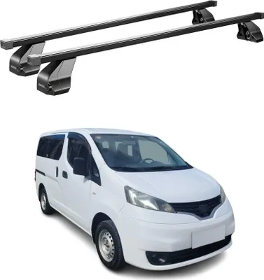 Produktbild von Menabo Dachträger Grundtäger für Nissan NV200 2009-2021 75kg Stahl Schwarz 2 tlg
