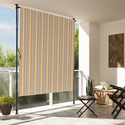 Produktbild von Möbel Außenrollo Gelb und Weiß 150x270 cm Stoff und Stahl - Markisen &39995