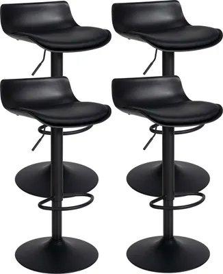 Produktbild von 4er Set Barhocker Aveiro Kunstleder schwarz