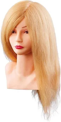 Obrázek produktu pro Comair tréninková hlava 40 cm blond lidské vlasy s poprsím