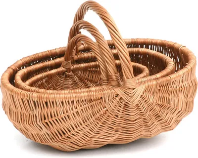 Produktbild von JIPRO® Einkaufskorb aus Weide Madam V. - Weidenkorb - B 44 x T 29 x H 15/24(cm)