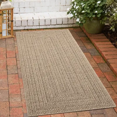 Immagine prodotto di Tappeto per interni ed esterni in iuta dal look moderno beige/marrone Dimensioni - 60 x 90 cm