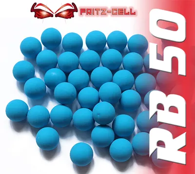 Produktbild von 100 x RB Cal.50 blau Rubberball Gummigeschosse Fritz-Cell kompatibel mit T4E HDR50 / HDP5