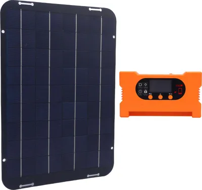 Obrázek produktu pro 12W 18V sada solárních panelů IP65 Vodotěsná solární panelová nabíječka s regulátorem pro kempování Karavany Skleníky
