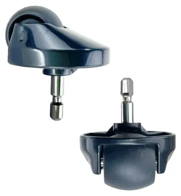 Two replacement wheels for a robot vacuum cleaner, shown against a white background.