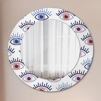 Obrázok produktu pre Zrkadlo - Zrkadlo na stenu zrkadlo spálňa - make-up zrkadlo - moderné oko štýl - Ø50cm