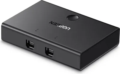 Image de cofi1453 Switchbox HUB Switch 1x USB 2.0 - 2x USB type B Splitter pour deux ordinateurs noir