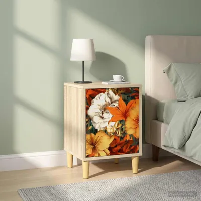 Image de vidaXL Table de chevet GENNEP, lot de 2, chêne Sonoma, 36 x 33 x 50 cm