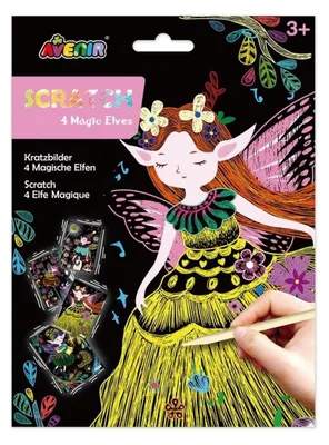 Zdjęcie produktu dla Wydrapywanka magiczne elfy 4 sztuki