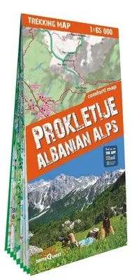 Image de Carte de randonnée plastifiée des Alpes de Prokletije et Durmitor en Albanie et au Monténégro 1:65 000