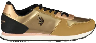 Produktbild von Elegante Damensportschuhe in Gold mit Kontrasten und Logo-Details