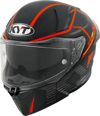 Zdjęcie produktu dla Kask Motocyklowy KYT R2R CONCEPT matowy czarny/czerwony ECE/ONU 22-06 M