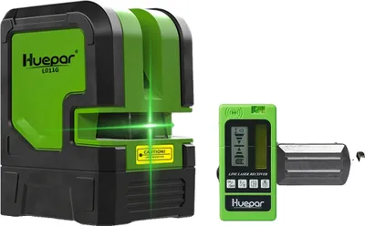 Immagine prodotto di Livella laser Huepar, precisione ±3 mm/10 m, design portatile, set da 2