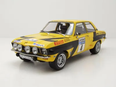Produktbild von MCG 18345R Opel Ascona A #4 RAC Rallye 1975 gelb Röhrl Geistdörfer 1:18