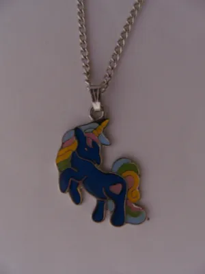Produktbild von Stimmungskette Einhorn steigend, Pferd Kette Anhänger Modeschmuck Ketten Geschenke Schmuck Einhörner Tier