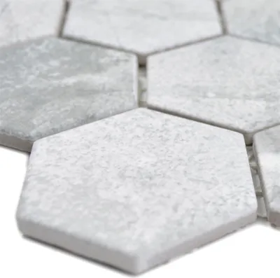 Produktbild von Keramikmosaik Comtessa Hexagon Zementoptik Hellgrau