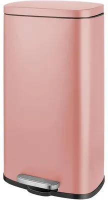 Produktbild von Küchen Mülleimer - Treteimer 30 l - Rechteckig - Soft-Close Deckel - Edelstahl - Einbaugeeignet - Rosa