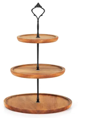 Produktbild von Holz-Cupcake-Ständer mit 3 Ebenen für Partys