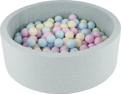 Immagine prodotto di Piscina di palline - 150 palline - rotonde - 90 x 30 cm Piscina di palline - palline rosa, blu, gialle (pastello)