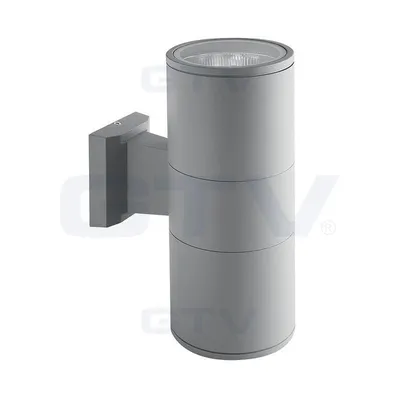 Produktbild von Fassadenleuchte 2xGU10 IP54 grau Wand Lampe Innen Außen up-Down-Beleuchtung BALEO MINI GTV 6893
