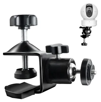 Productafbeelding van TRANKIELO® - Flexibele cameraklemhouder met 1/4 inch schroefadapter - Voor indoor en outdoor camera's, zwart