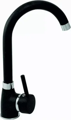 Obrázek produktu pro Kuchyňská baterie, 30 cm, černá, s otočnou výtokovou trubicí 360°, Algea