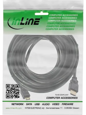Obrázek produktu pro InLine 17455P, 5 m, HDMI Typ A (standardní), HDMI Type C (Mini), 10,2 Gbit/s, Černá