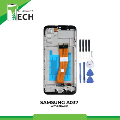 Produktbild von Original OEM für Samsung Galaxy A03S A037 LCD Display mit Rahmen Touchscreen
