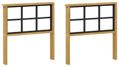 Immagine prodotto di vidaXL Braccioli modulari, 2 pezzi, bianco, 60 x 6 x 61 cm, legno massello di acacia